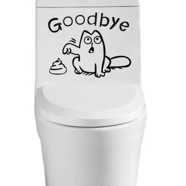 ステッカー トイレ goodbye 動物