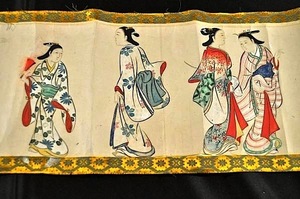 Art hand Auction Petit tableau de Masanobu Okumura représentant une belle femme par Sai Tancho, ukiyo-e peint à la main, Peinture, Ukiyo-e, Impressions, Portrait d'une belle femme