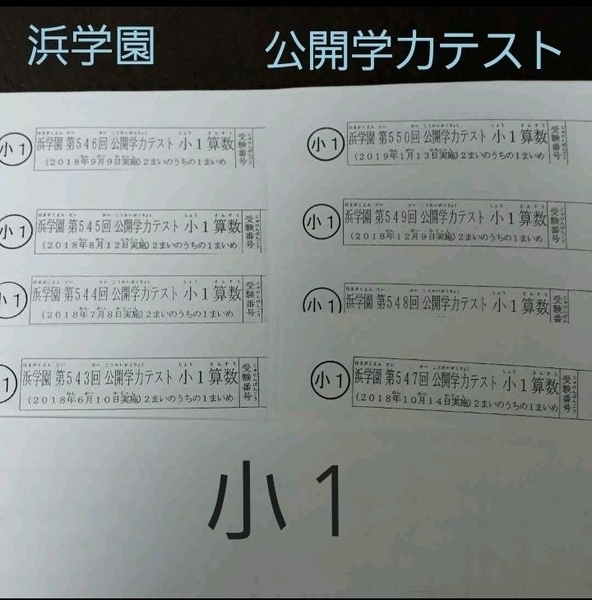 浜学園公開学力テスト　2018年版　小１　中学受験　難関　最難関　テキスト