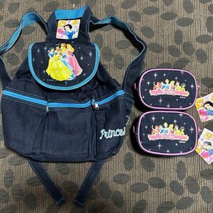 【特価!!】ディズニー プリンセス 子ども キッズ リュック1点 ポーチ2点
