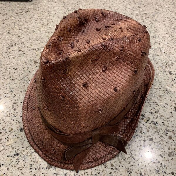 BRUNELLO CUCINELLI ブラウン 帽子 サイズ44 新品 タグ付き ハット イタリア製 高級 ブランド オシャレ