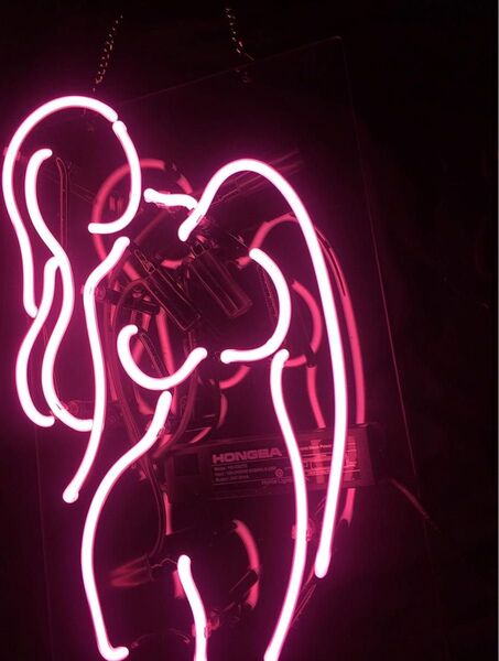 LED ネオン管 セクシーシルエット ピンク 壁掛け用 ネオン オーダーメイド ネオンサイン 看板 バー