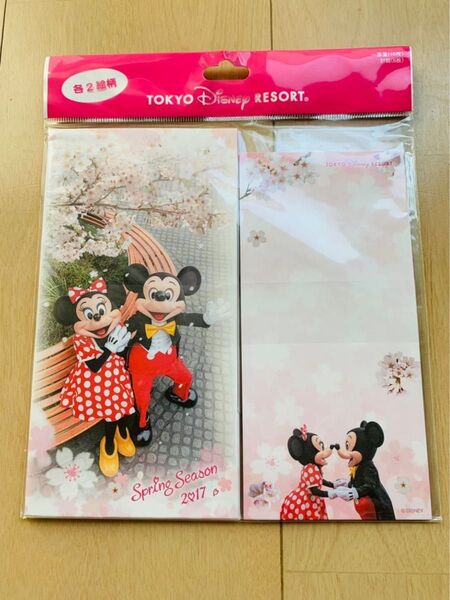 ディズニーリゾート さくら 桜シリーズ 実写 封筒 一筆箋セット