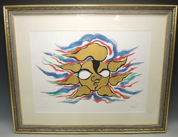 Yahoo!オークション -「岡本太郎」(石版画、リトグラフ) (版画 Yahoo!オークション -「岡本太郎」(石版画、リトグラフ) (版画