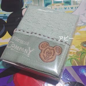 ディズニーリゾート ミニタオル グリーン