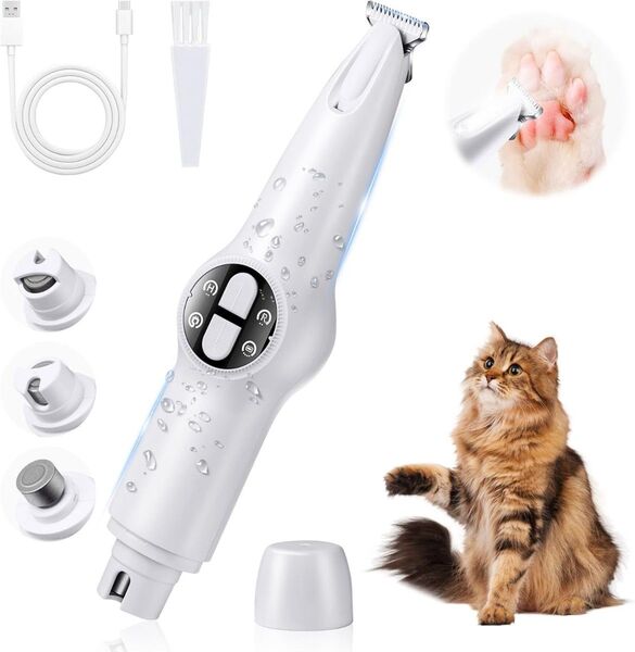 【新品】ペット用バリカン 犬用バリカン 猫 バリカン TYPE-C 充電 LEDライト付き 肉球 犬 猫 ペット