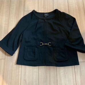 ◆今だけ再値下げ◆【DRESKIP】(株)ワールド ノーカラージャケット サイズ38 フォーマルからカジュアルな服装まで◎