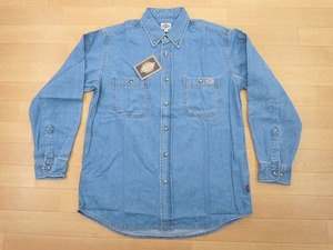 h33★新品★サイズ L★DICKIES ディッキーズ FB460U デニムシャツ★ワークシャツ ボンマックス★カラー7 ブルー★即決★