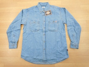 h45★新品★サイズ L★DICKIES ディッキーズ FB460U デニムシャツ★ワークシャツ ボンマックス★カラー7 ブルー★即決★