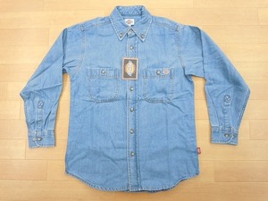 h140* new goods * size SS*DICKIES Dickies FB460U Denim shirt * work shirt bon Max * color 7 blue * prompt decision *