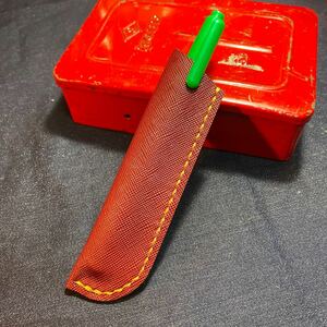 ZERO 革 ペンケース レザー ハンドメイド 手縫い ボールペン シャーペン 57