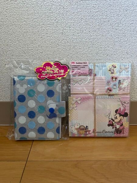 セール! 新品 ディズニー ミニーちゃん シール手帳(ブルー)ミニーちゃん手紙便箋 平成レトロ!