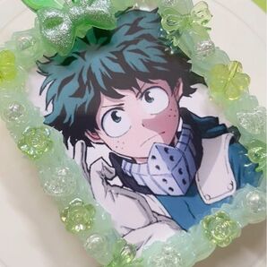 ふんわりグリーンのうさみみホイップトレカケース
