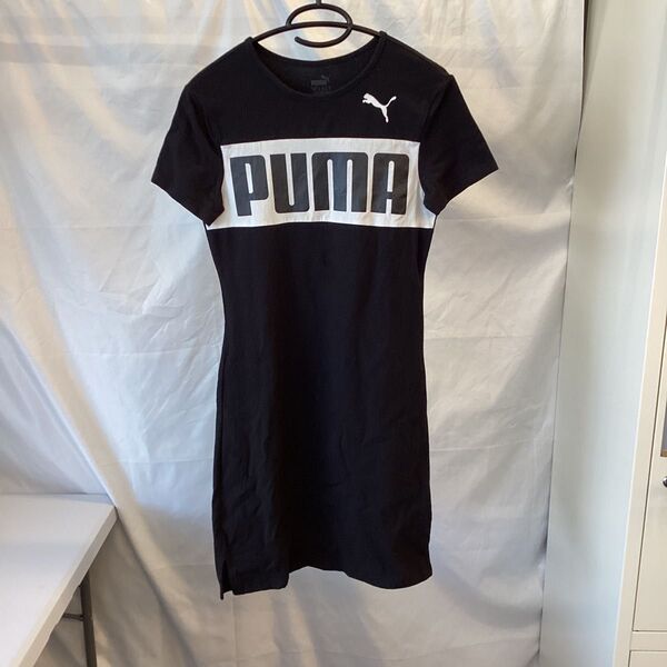 PUMA プーマ 半袖Tシャツ ロング サイズ36 ブラック 黒
