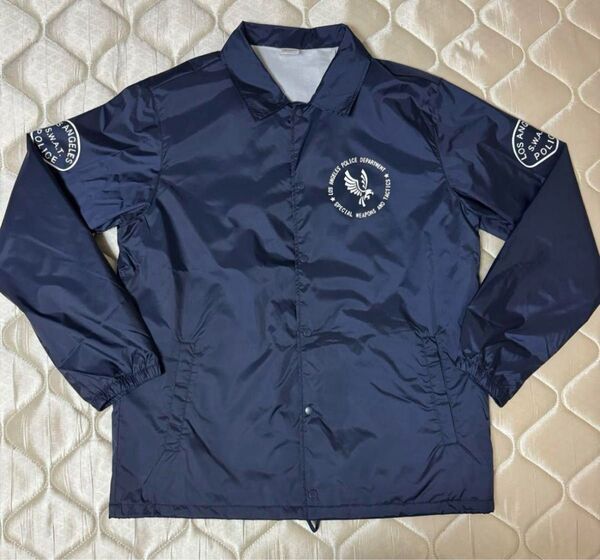 少数入荷 送料込 スワット LAPD SWAT コーチジャケット ネイビー L サバゲー