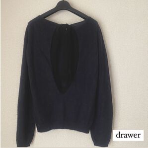 ドゥロワー drawer カシミアニット バックリボンニット セーター ニット 長袖ニット 2サイズ
