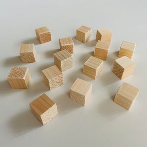 ② ヒノキ 18mm角 キューブ ブロック 30個 ハンドメイド 工作 クラフト