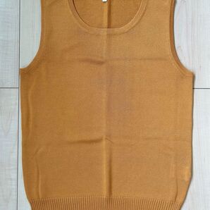 Cecile セシール さら軽ニット ノースリーブニット レディースMサイズ オレンジ 美品