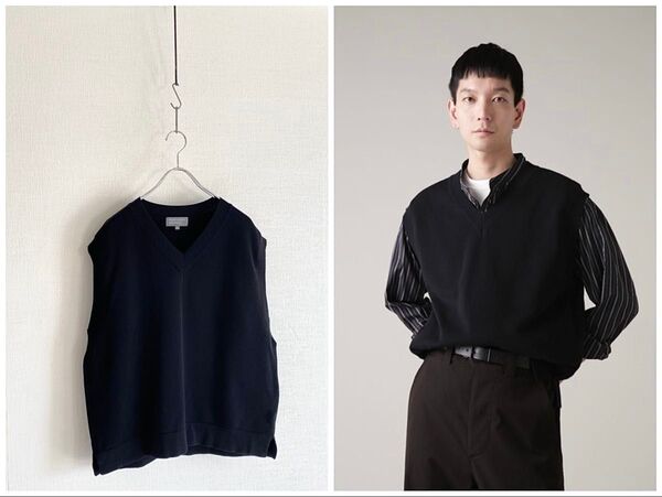 美品 2024SS MARGARET HOWELL マーガレットハウエル DRY COTTON LOOPBACK ベスト