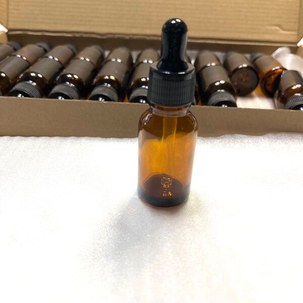 遮光瓶 スポイト付き 15ml ブラウン 漏斗付き 20本セット