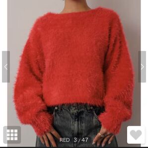 SENSE OF PLACE クロップドシャギーセーター