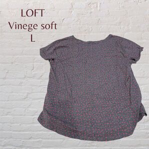 LOFT Vinege soft Lサイズ 半袖 ドット 古着 Tシャツ レディース アメリカ古着 ヴィンテージ