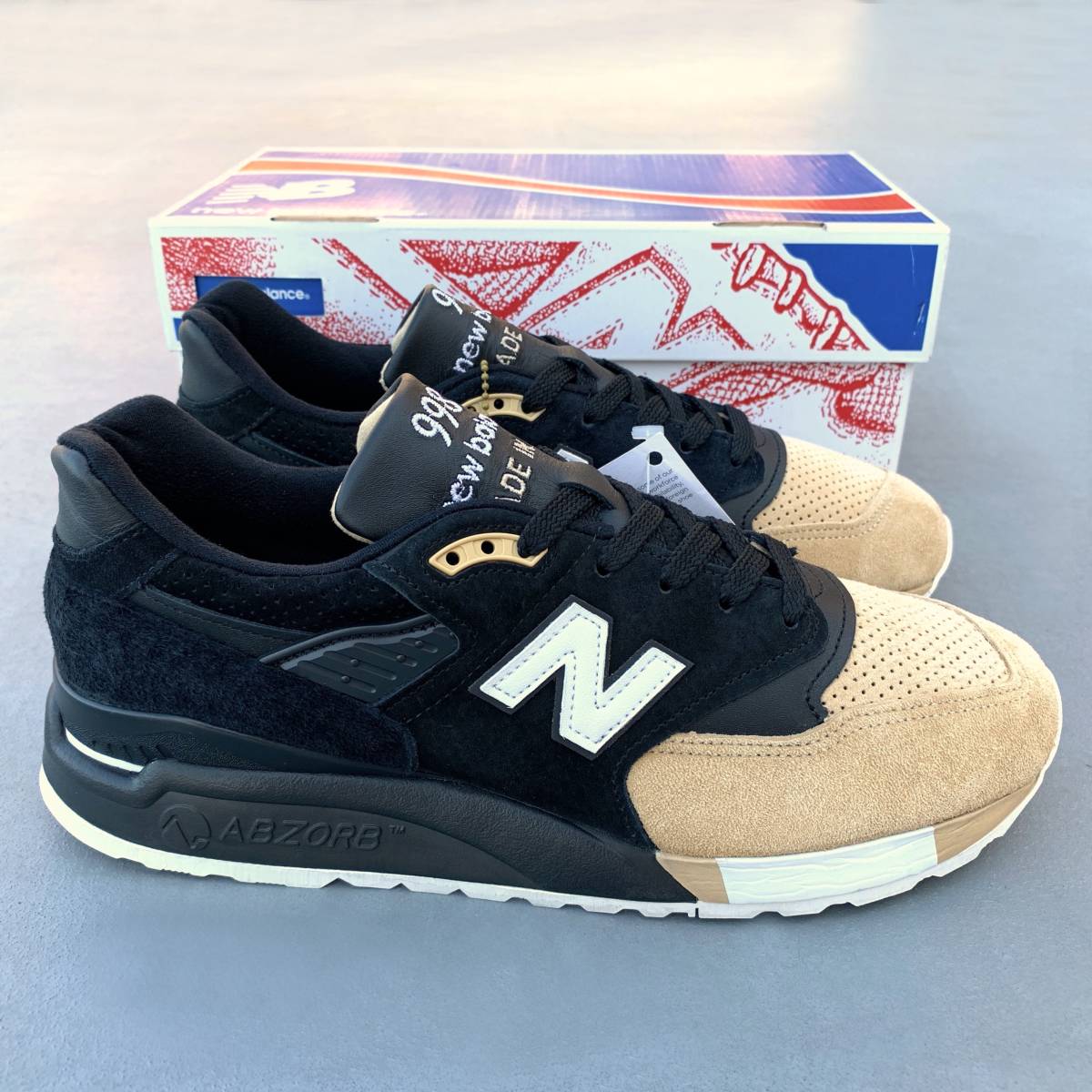 送料無料 即決】NEW BALANCE USA製 M998TCB 25.5cm US7.5新品 RON