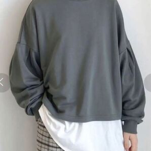 新品 サマンサモスモスブルー 裏毛 ドルマンカットソー SM2 サマンサモスモス スウェット