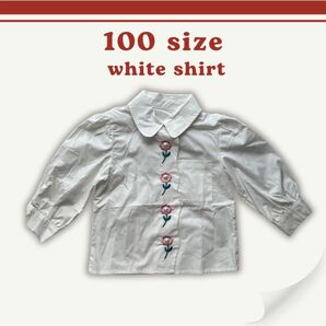 刺繍 ブラウス 100 女の子 長袖 子供 フォーマル 入園 かわいい 春