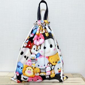 ハンドメイド Disney ツムツム柄 巾着 お着替え袋