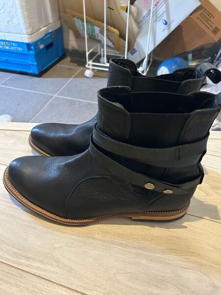 メンズ ショートブーツ 革
