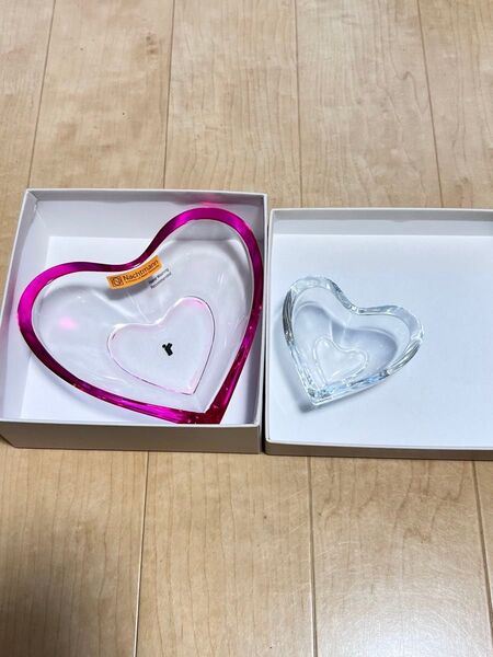 銀座WAKO ガラス皿 ハート型 新品