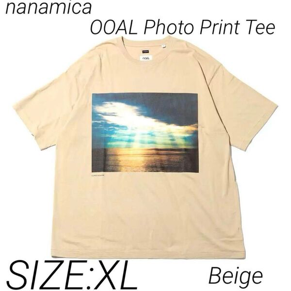 新品 nanamica OOAL Photo Print Tee XL 半袖 ナナミカ フォトプリントT XL ベージュ