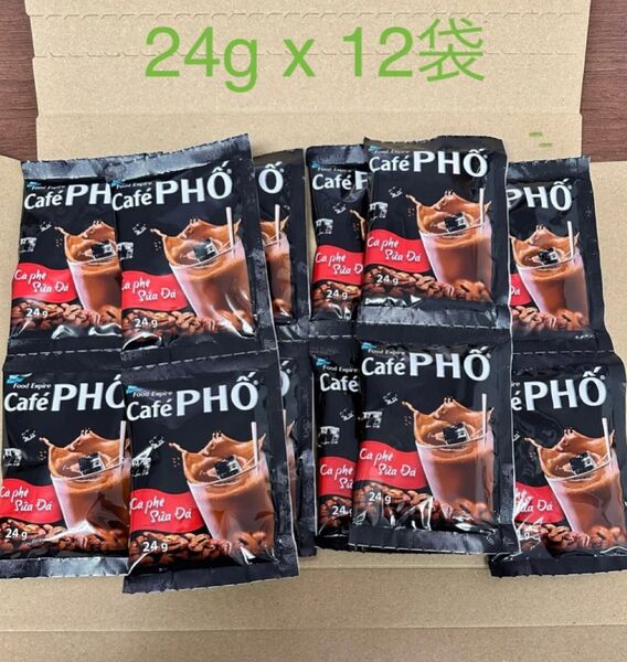 Pho cafe ベトナムコーヒー正規品カフェオレ (24g x 12袋)