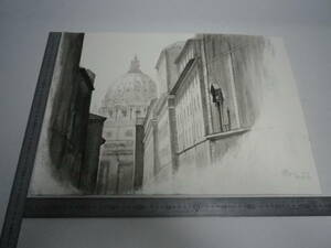 Art hand Auction ｢イタリア･ドゥオーモ 2 ｣水墨画【坂垣内 将泰】作者直筆原画｢真作｣P10号ハーネミューレ紙(経年保管品)【送料無料】00700097, 美術品, 絵画, 水墨画