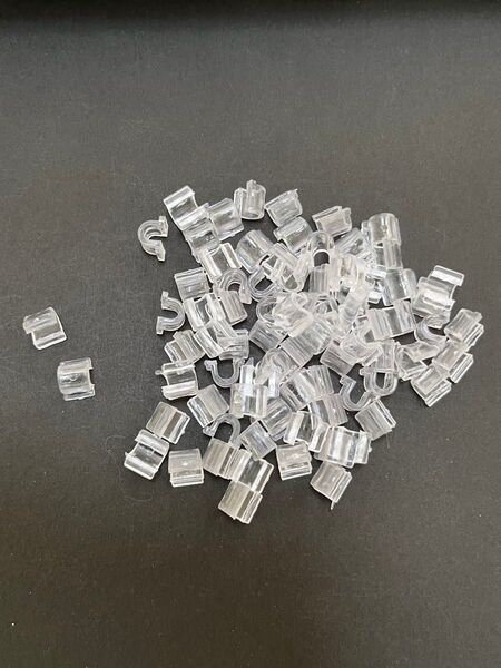 ヘアゴム台座 U字貼り付けパーツ プラスチック 10x12x7.5mm 100個