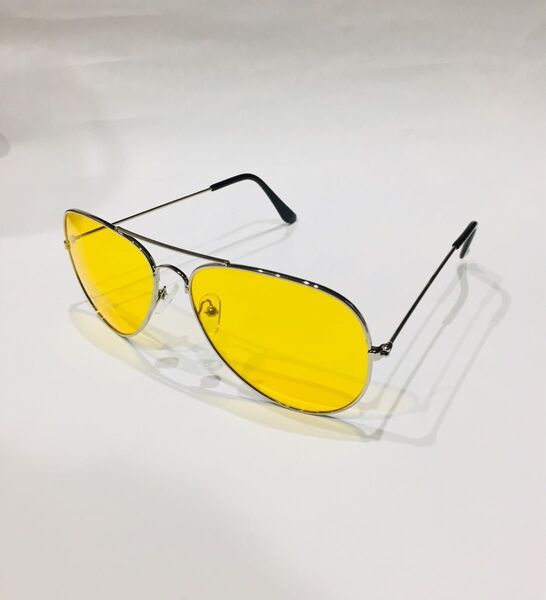 新品 ティアドロップ イエロー サングラス