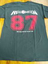 HELLOWEEN Tシャツ seven keys tour '87 黒M ハロウィン / judas priest iron maiden metallica accept blind guardian motorhead_画像4