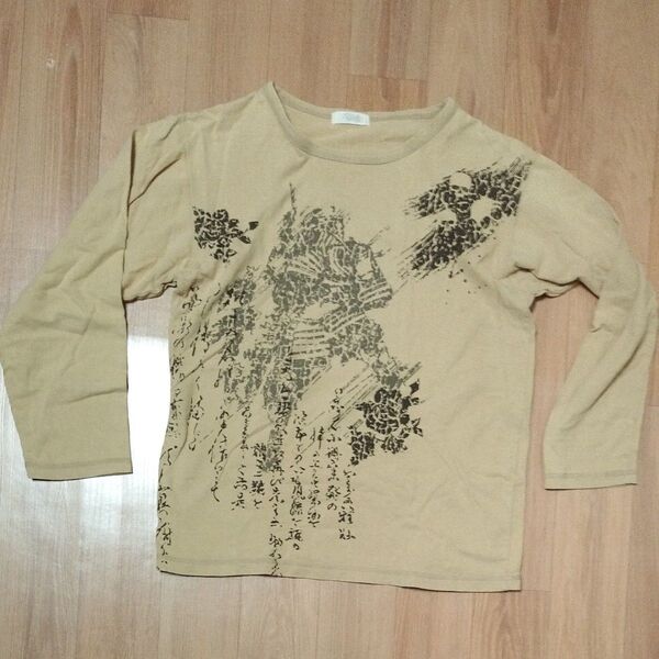 和柄 サイズL ロングティーシャツ ロンT 長袖Tシャツ 長袖 カットソー トップス