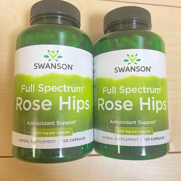 スワンソン ローズヒップ フルスペクトル 500mg 120粒 2個セット Swanson ビタミンC