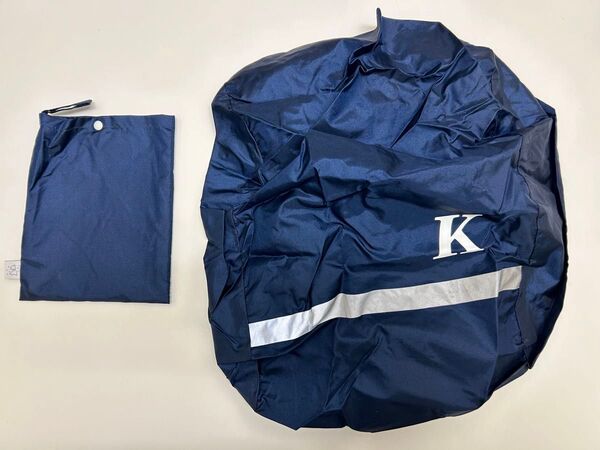 ネイビー ランドセルレインカバー Kのロゴ付き