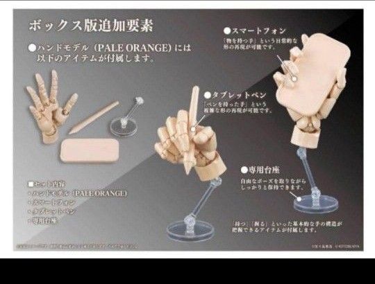 ボックストイ ハンドモデル ペールオレンジ コトブキヤ 1/2ハンドモデル/R ペールオレンジ