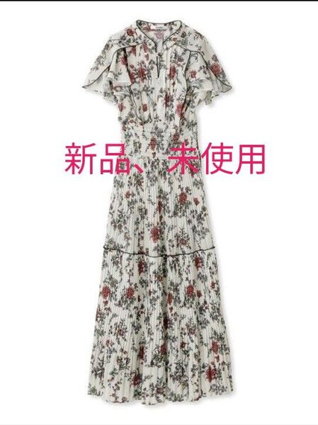 SNIDEL Sustainableウエストシャーリングプリーツワンピース アイボリー 新品未使用