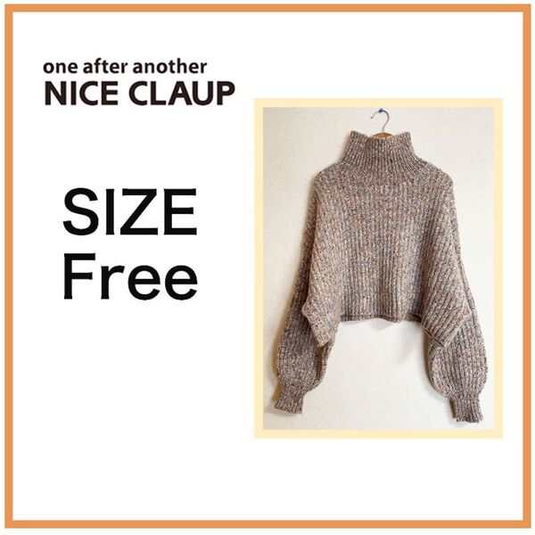 【NICE CLAUP】ハイネックニット サイズFree 1−20