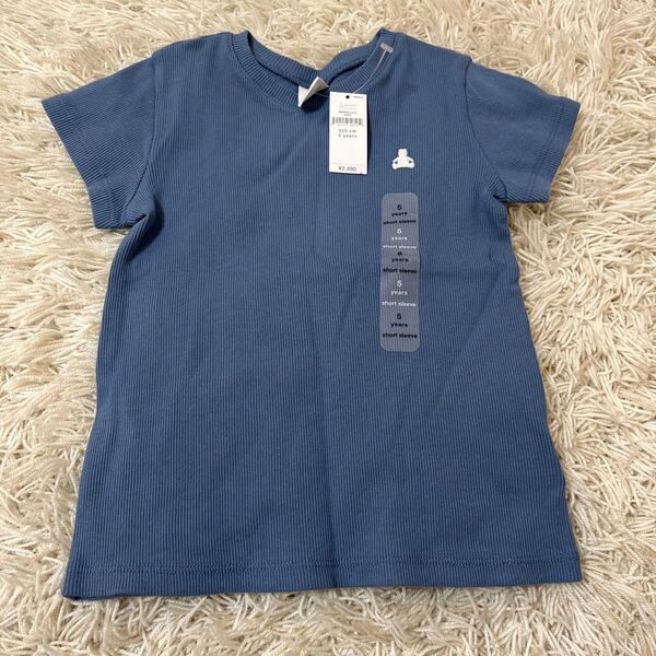 【新品未使用】GAP ギャップ キッズ Tシャツ 110cm 5歳 ネイビー 女の子 男の子 シンプル 定価2,490円