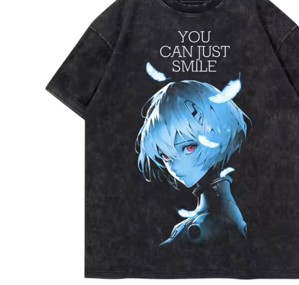 eva tee 新世紀 エヴァンゲリオン 惣流・アスカ・ラングレー Tシャツ 加工 ビンテージ 綾波レイ 碇シンジ 葛城ミサト