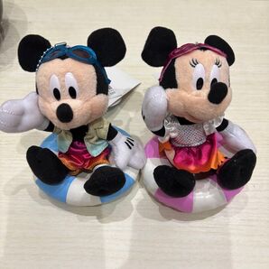 ディズニー スイスイサマー ぬいぐるみバッジ ミッキー ミニー 新品