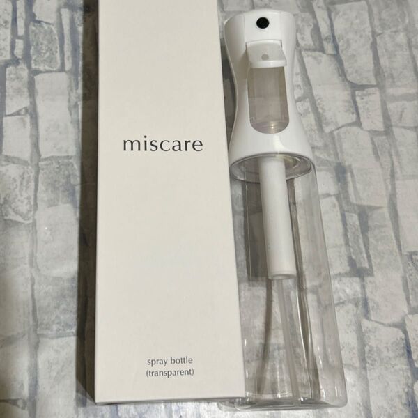 miscare(ミスケア) スプレーボトル 霧吹き 300ml アルコール対応 クリアカラー 植物 ヘアセット 消毒 透明