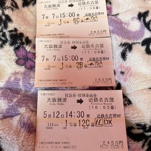 近鉄ひのとり 特急券