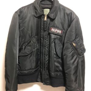 米国製 90s ALPHA CWU-45/P フライトジャケット 旧ロゴワッペン